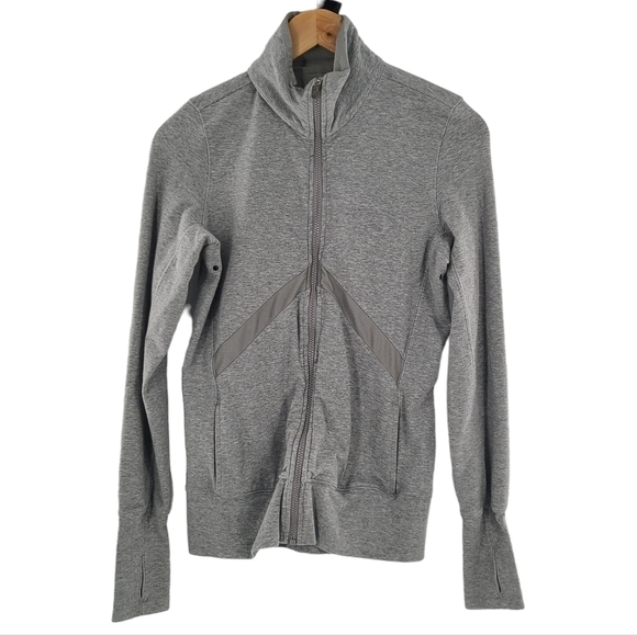 Nike Track Jacket Medium Gray Dri Fit Stretch Kit‎ Womens Full Zip Unlined - Picture 1 of 5